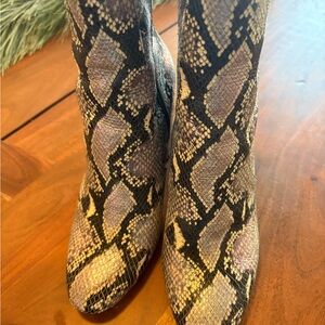 Aldo Multicolor Snakeskin Ankle Boots